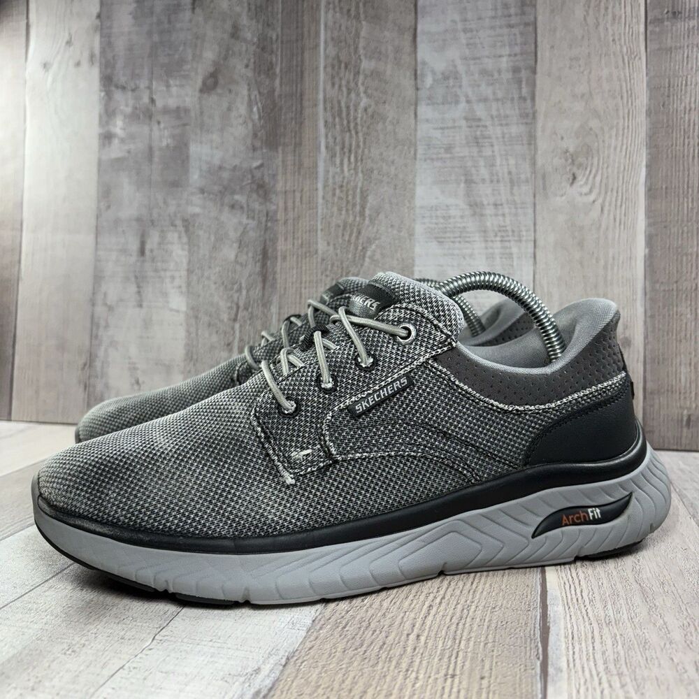 Skechers Hands Free Slip Ins Men's Size 9 Arch Fit Crosser Ruger Sneakers Black
